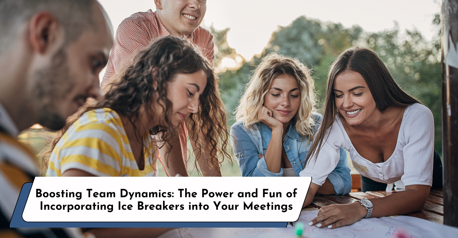 Team engaging in interactive ice breaker activity