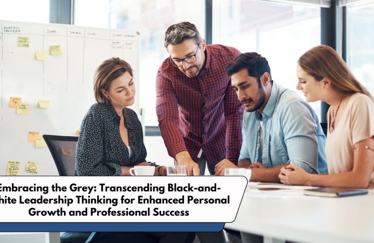 Image representing the concept of black and white thinking in leadership