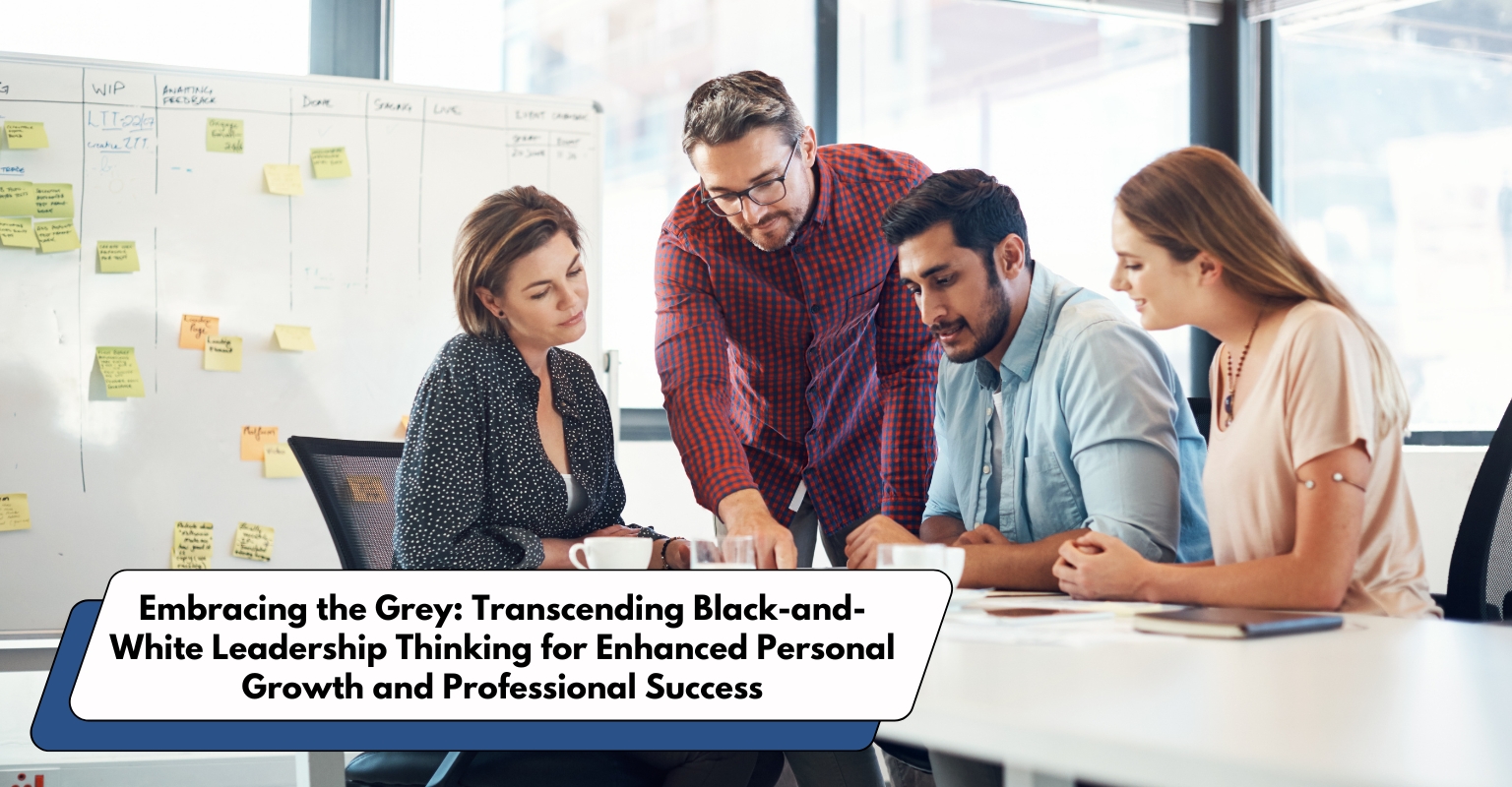 Image representing the concept of black and white thinking in leadership