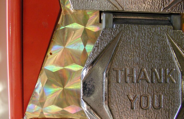 photo of Thank You medal; reward the positive